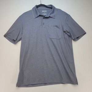 Duluth Trading Co Polo Shirt Mens Medium Blue Performance Stretch Chest Pocket